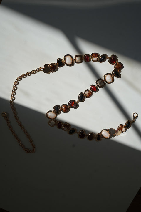 Alva colorée - Ceinture en pierres