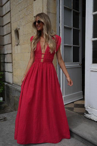 Lucy rouge - Robe longue