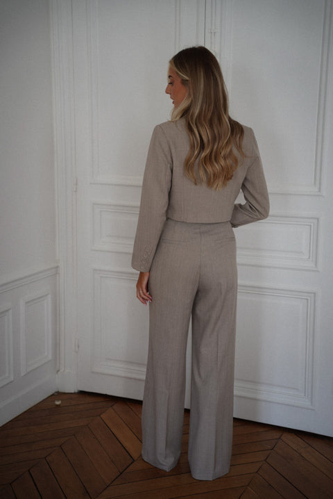 Lois beige - Veste tailleur