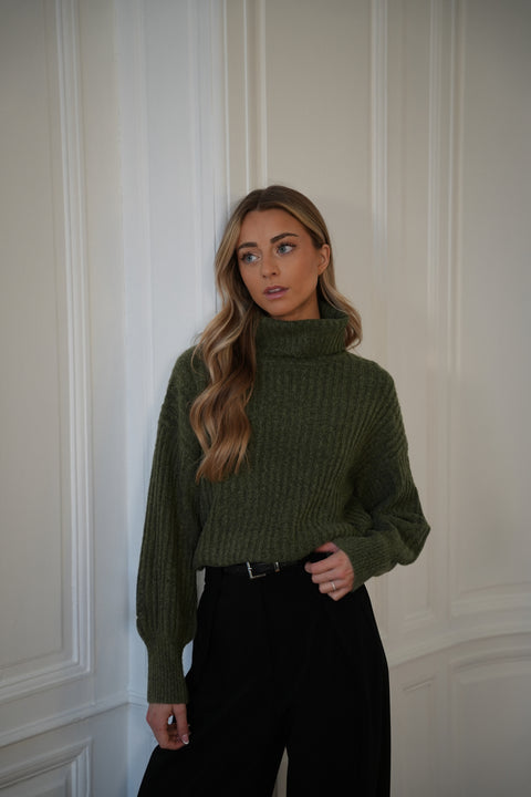 Jules kaki - Pull col roulé