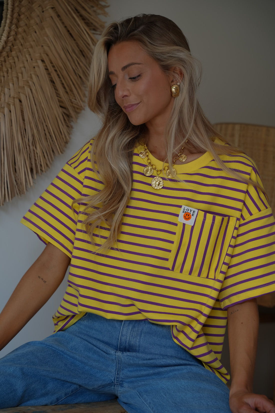Faro jaune - T-shirt rayé