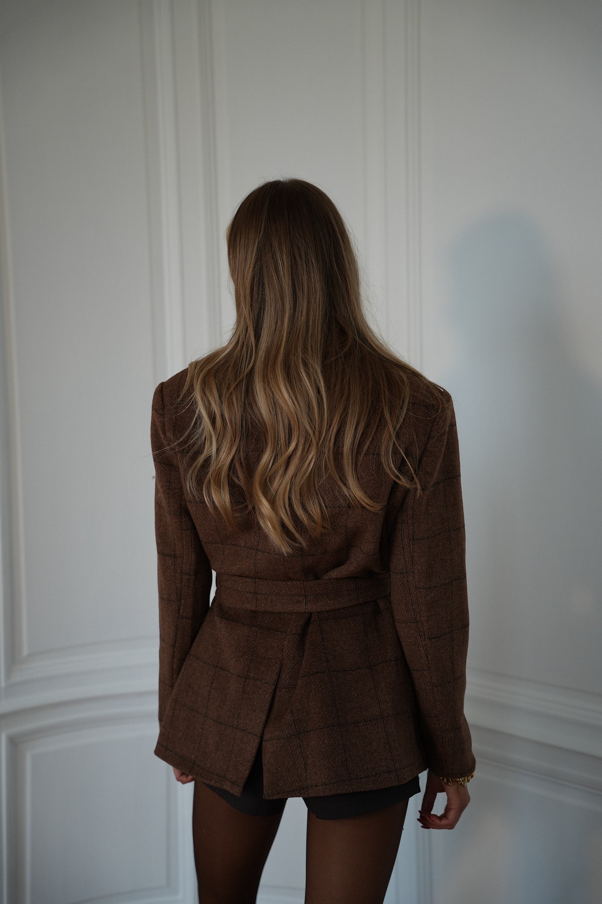 Olivia marron - Veste blazer en laine