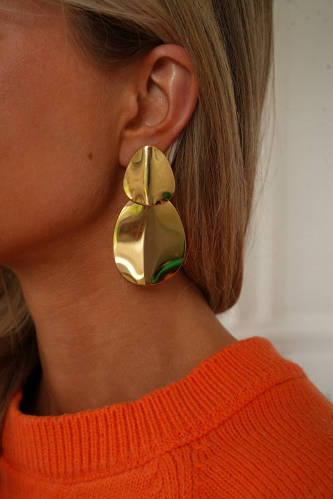 Liv dorées - Boucles d’oreilles acier