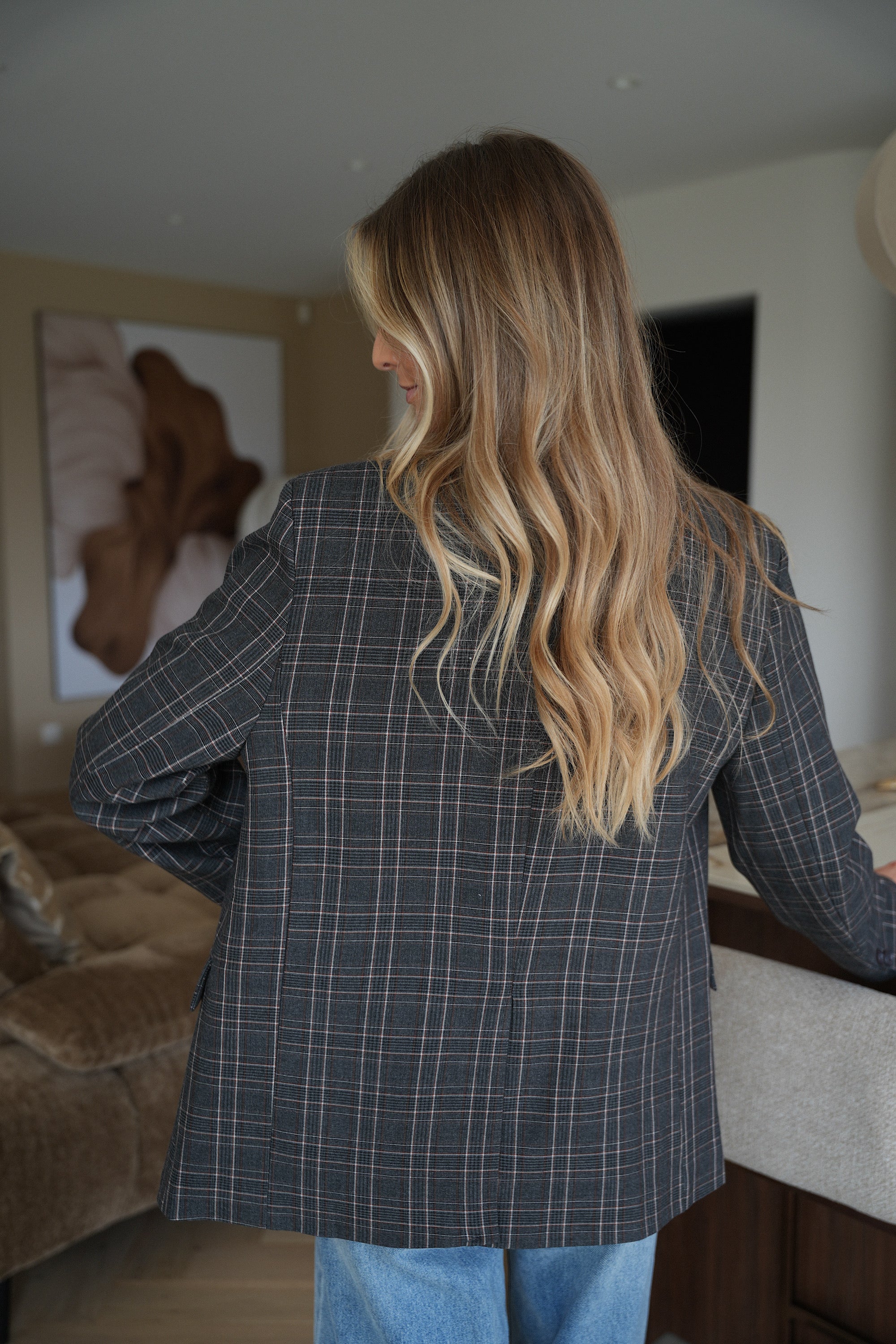 Loane gris - Blazer asymétrique