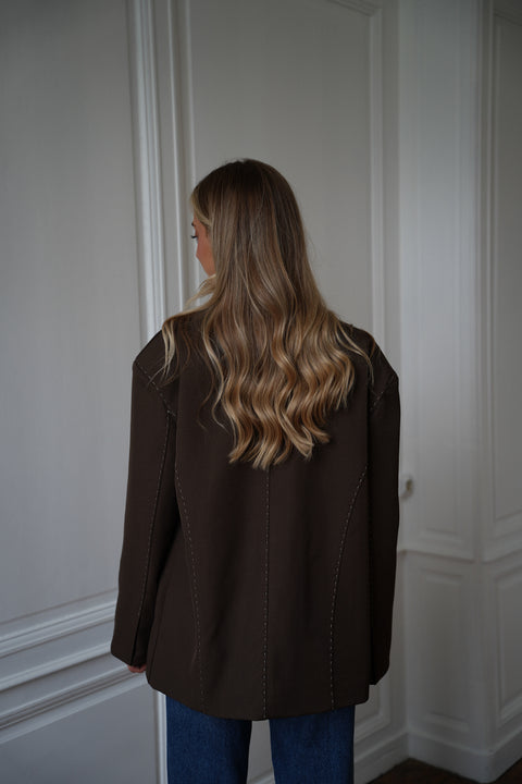 Flavie chocolat - Veste blazer
