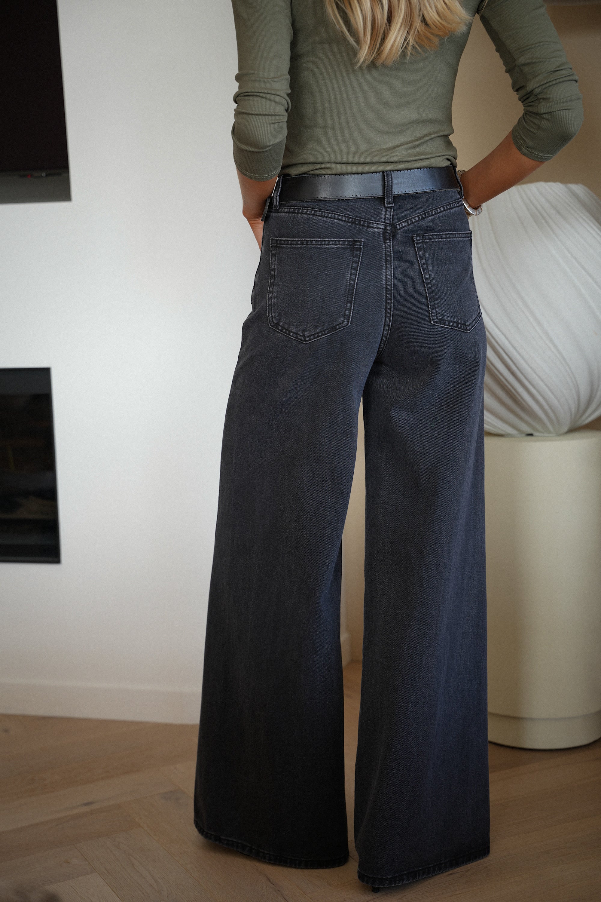 Josh noir - Jean évasé