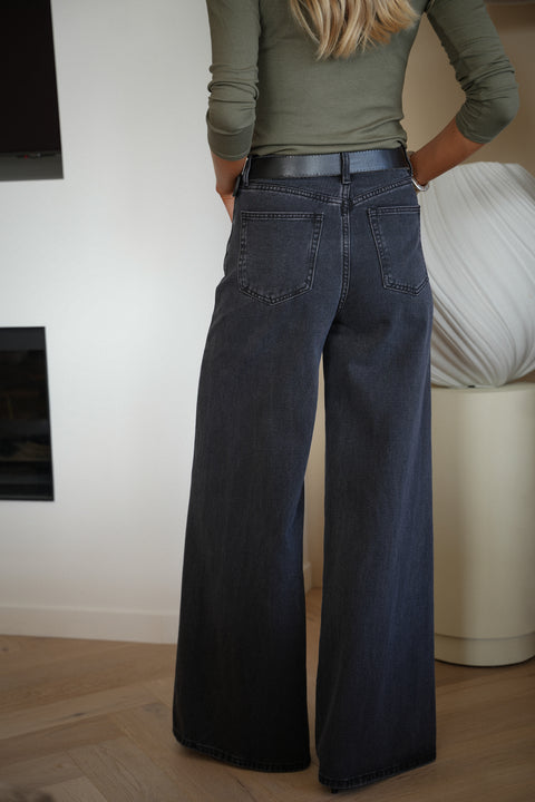 Josh noir - Jean évasé