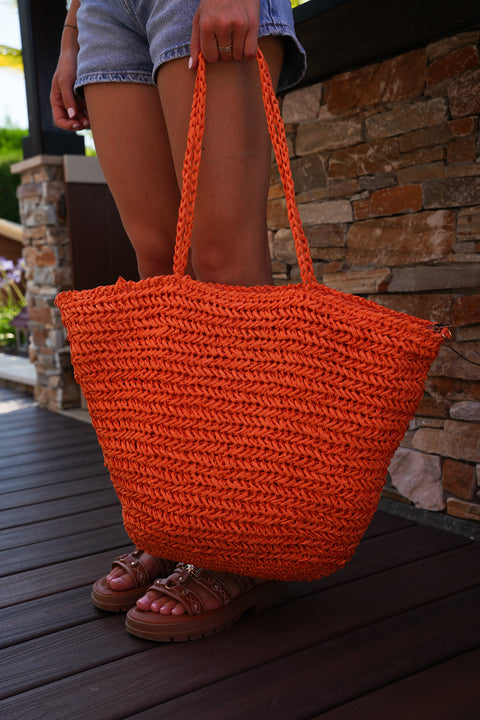 Opale orange - Sac en paille