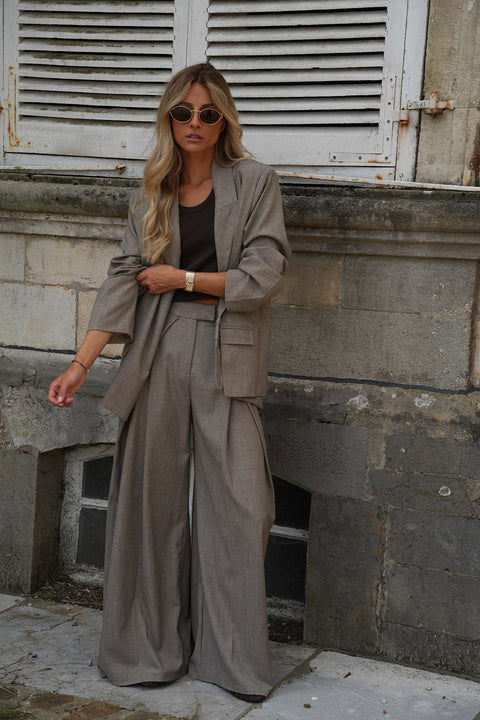 Tess taupe - Pantalon tailleur