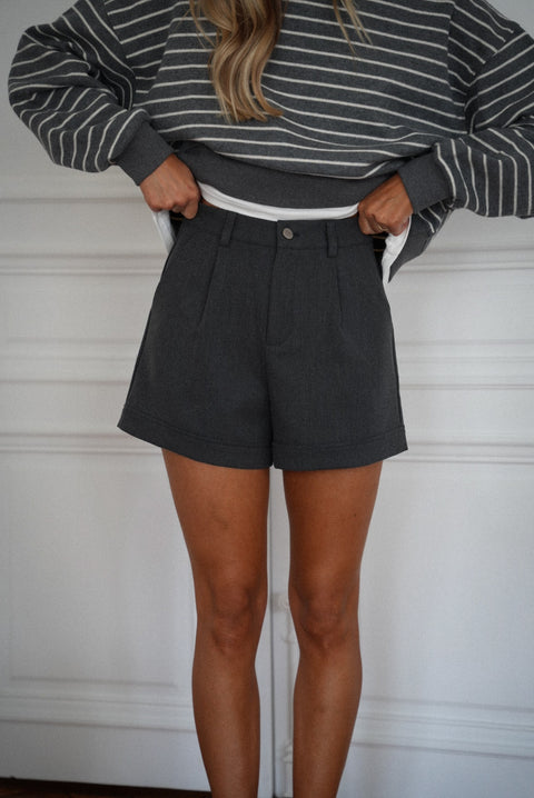 Dona gris - Short taille haute