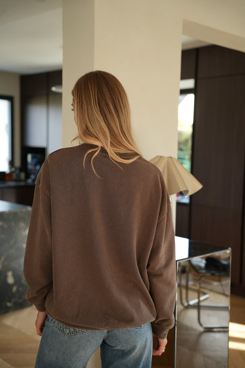 Aniya chocolat - Sweat-shirt imprimé
