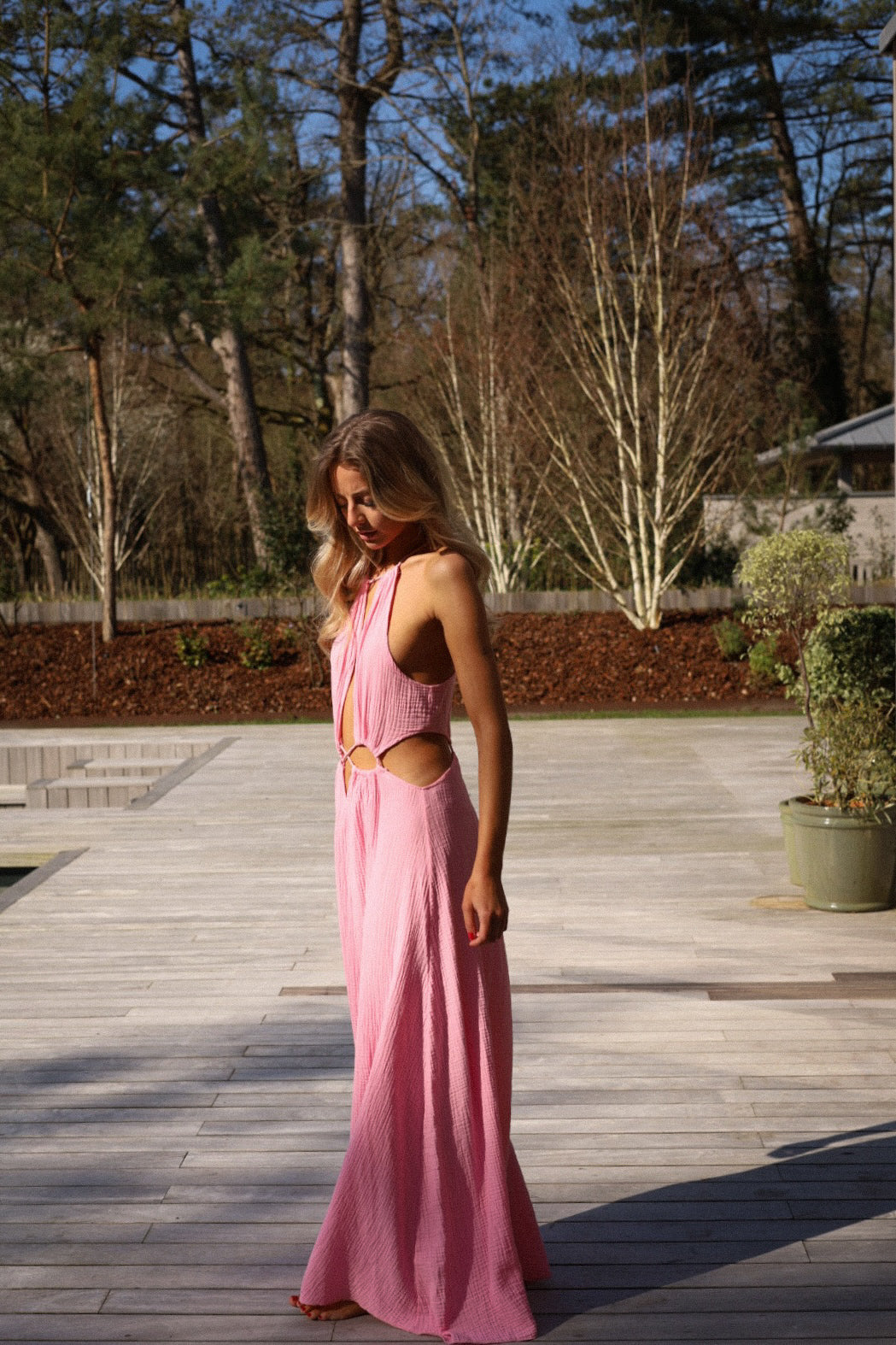 Muse rose - Robe longue
