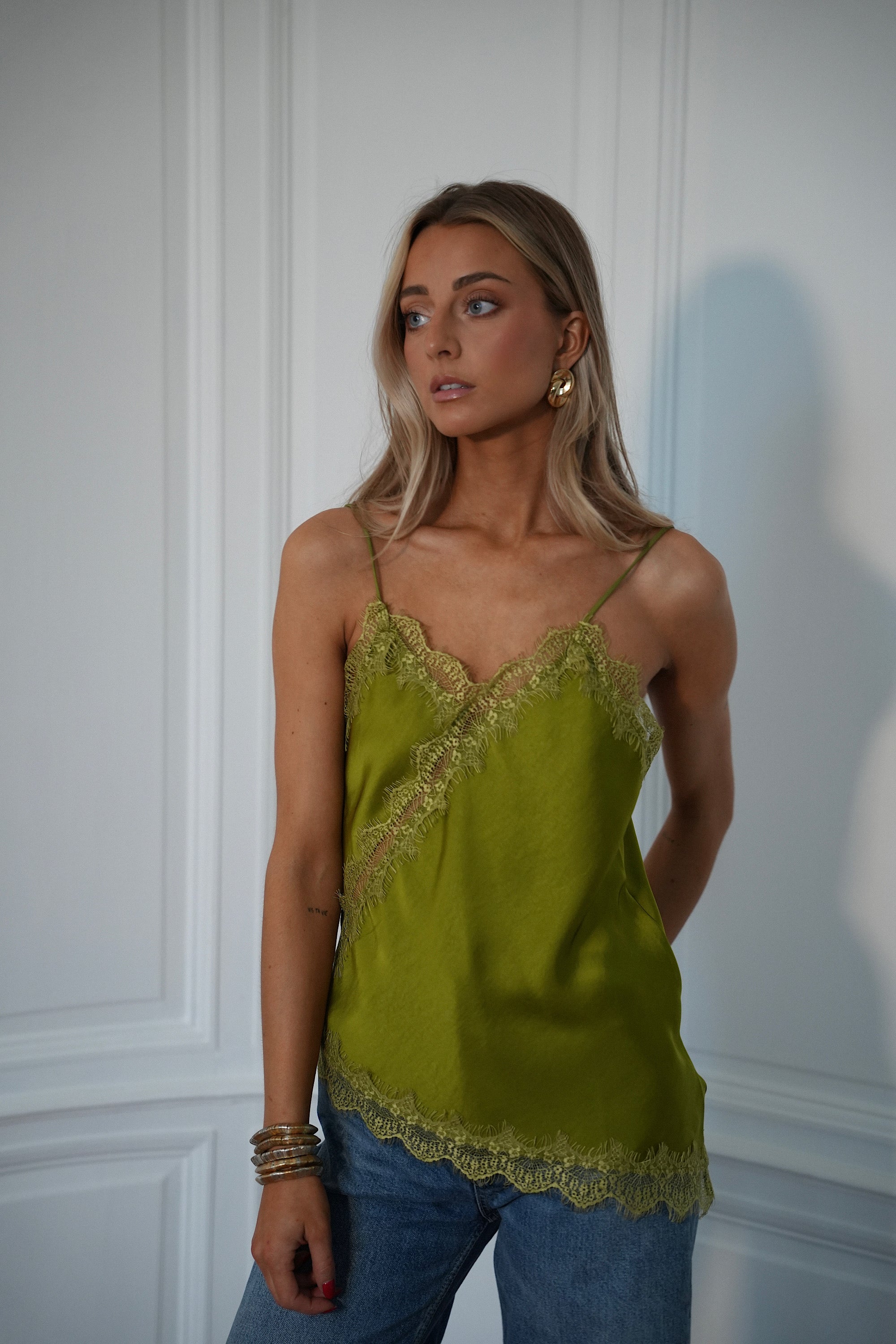 Lila vert - Top dentelle