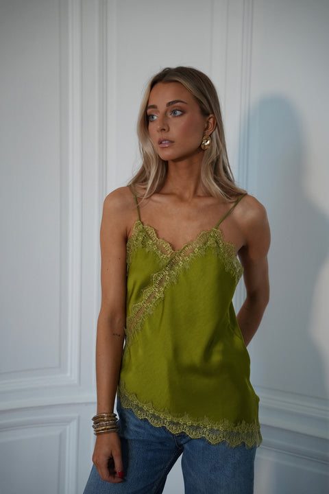 Lila vert - Top dentelle