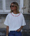 Lizo blanc - T-shirt brodé