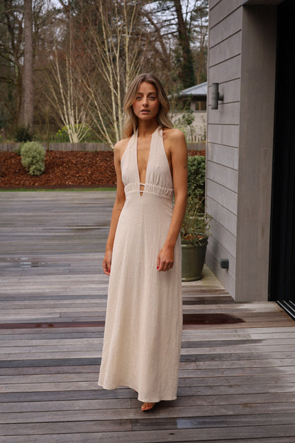 Iris beige - Robe longue