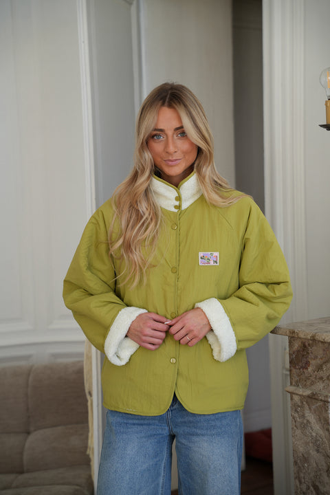 Lize olive - Veste réversible