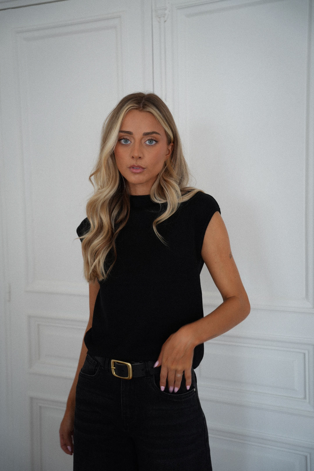 Joana noir - Top sans manches