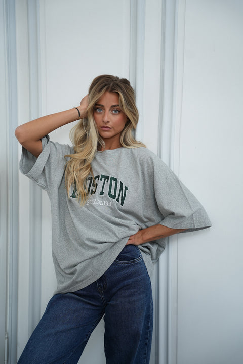 Lino gris - T-shirt brodé