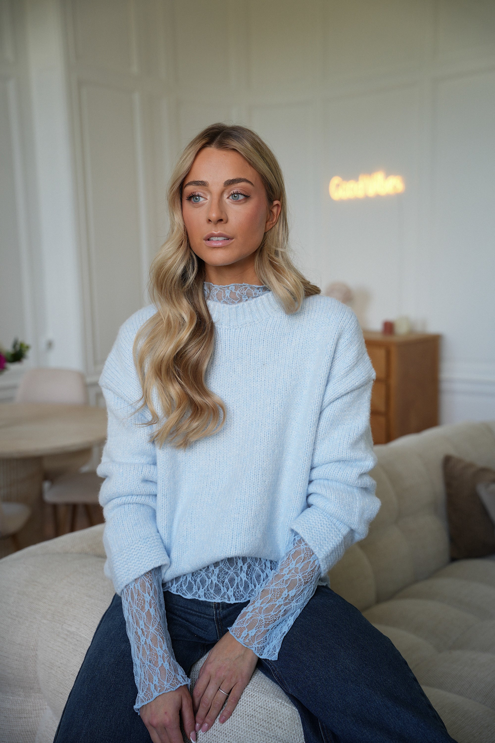 Jazz bleu - Pull ample