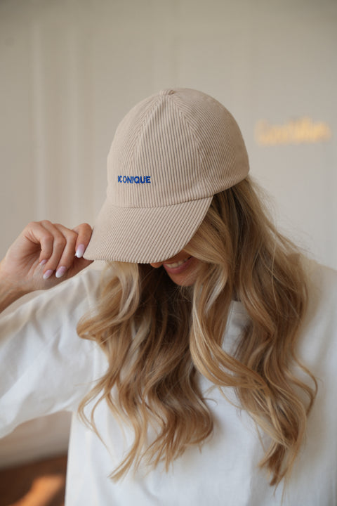 Iconique beige - Casquette velours