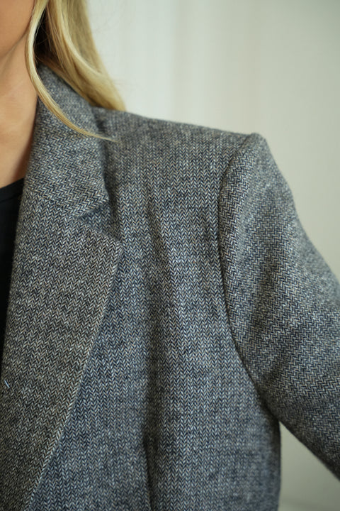 Hilona gris - Blazer en laine