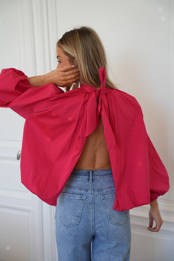 Lorena rouge - Blouse dos nu