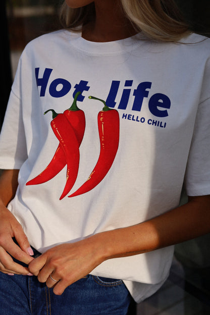 Solan blanc - T-shirt piments