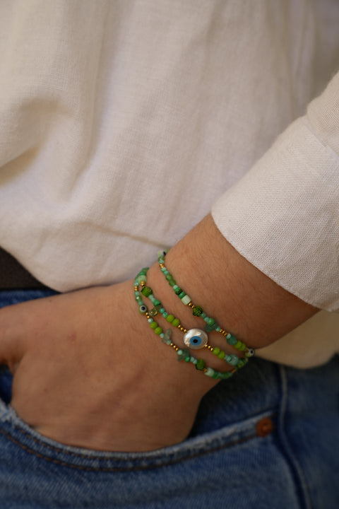 Oz vert - Bracelet triple