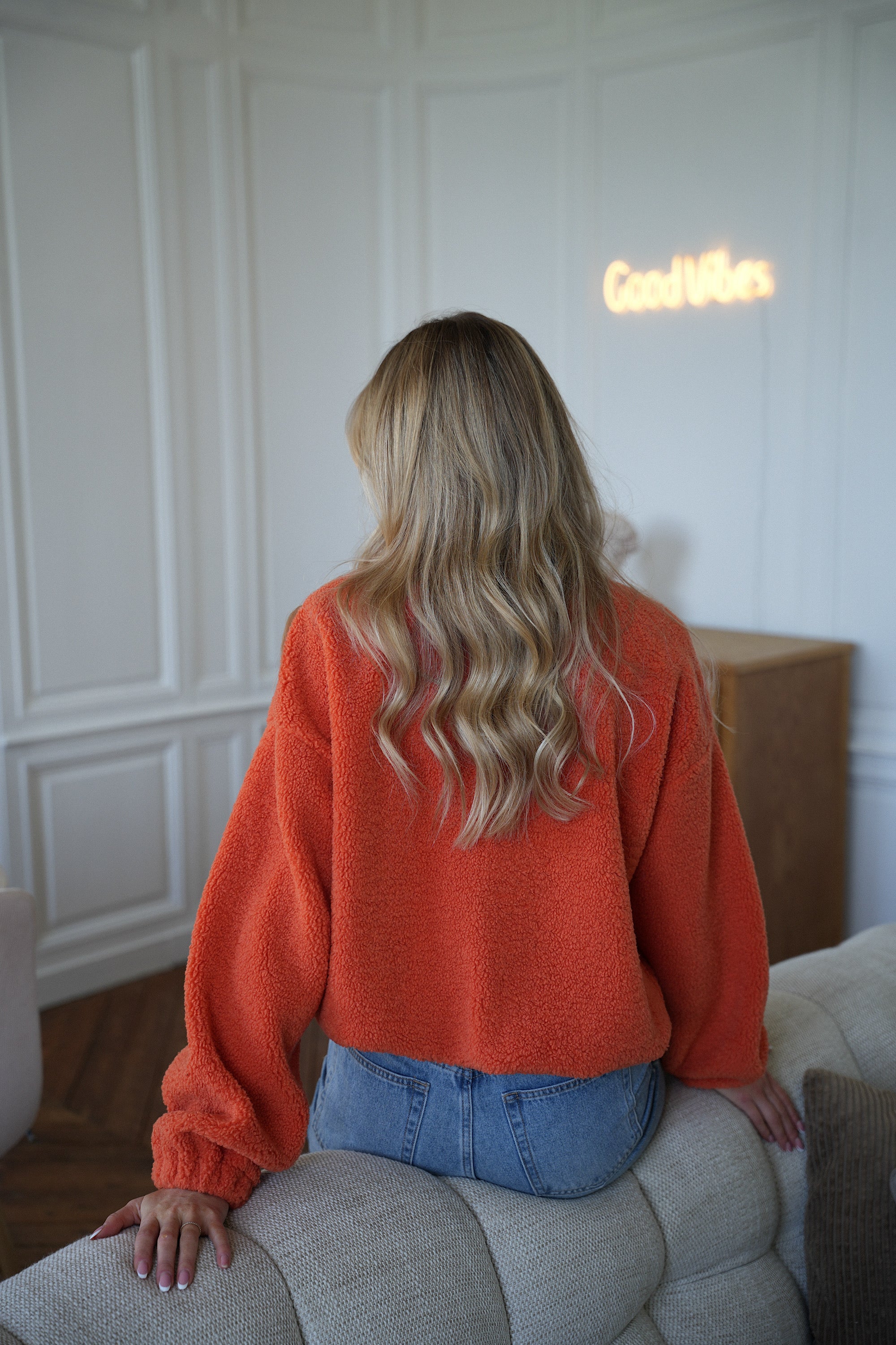 Lydie orange - Veste polaire