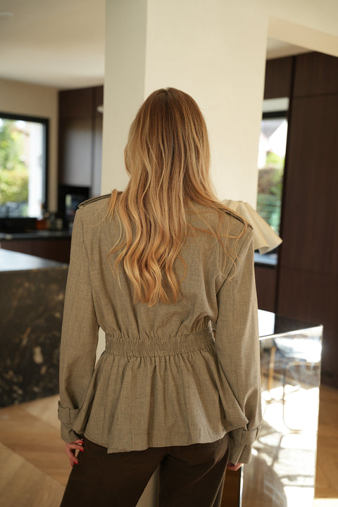 Merrie taupe - Veste cintrée