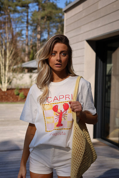 Capri blanc - T-shirt imprimé