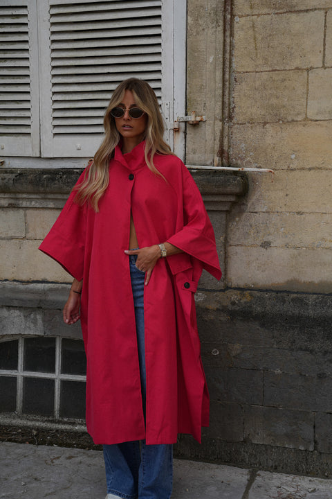 Isaac rouge - Veste trench long