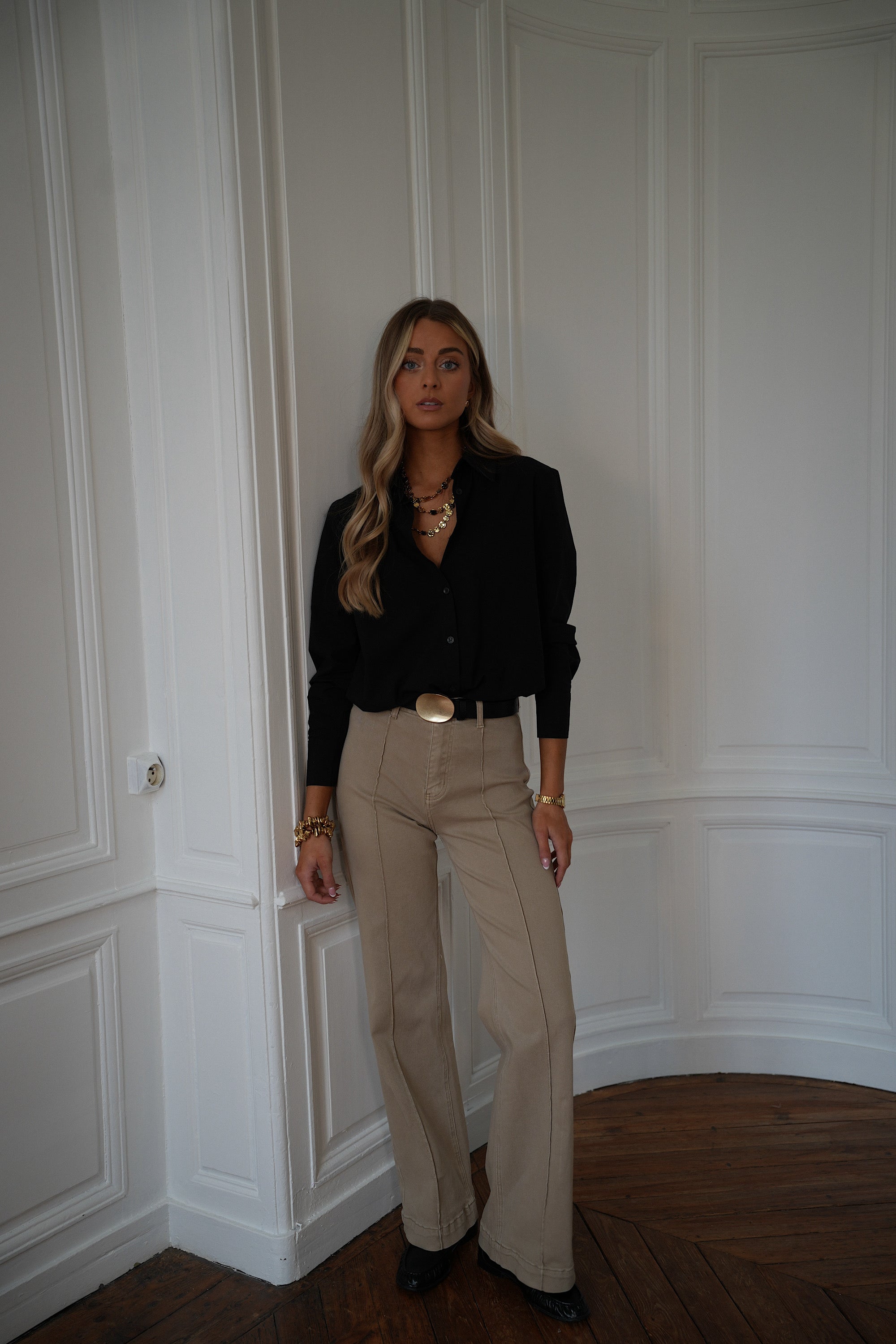 Moka beige - Jean droit