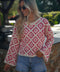 Fidji rouge - Blouse en crochet