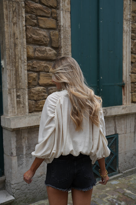 Ugo beige - Blouse courte