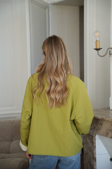 Lize olive - Veste réversible
