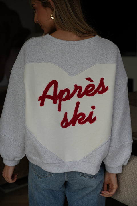 Natalie gris - Sweat-shirt brodé