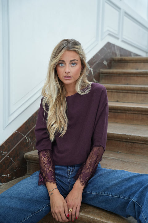Naya prune - Pull dentelle