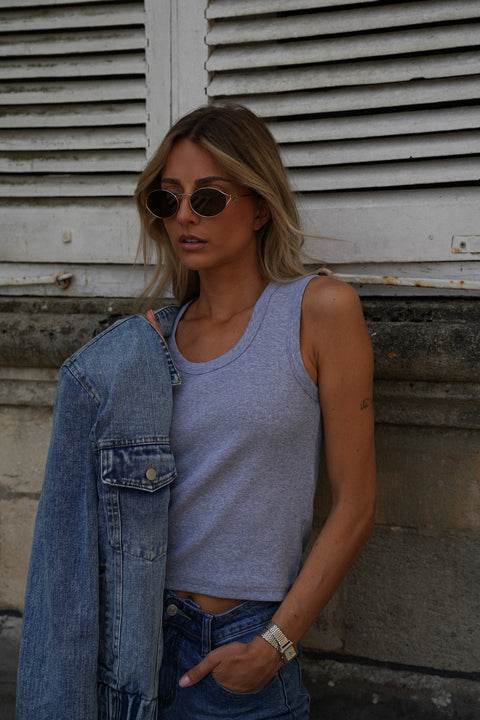 Maya gris - Top sans manches