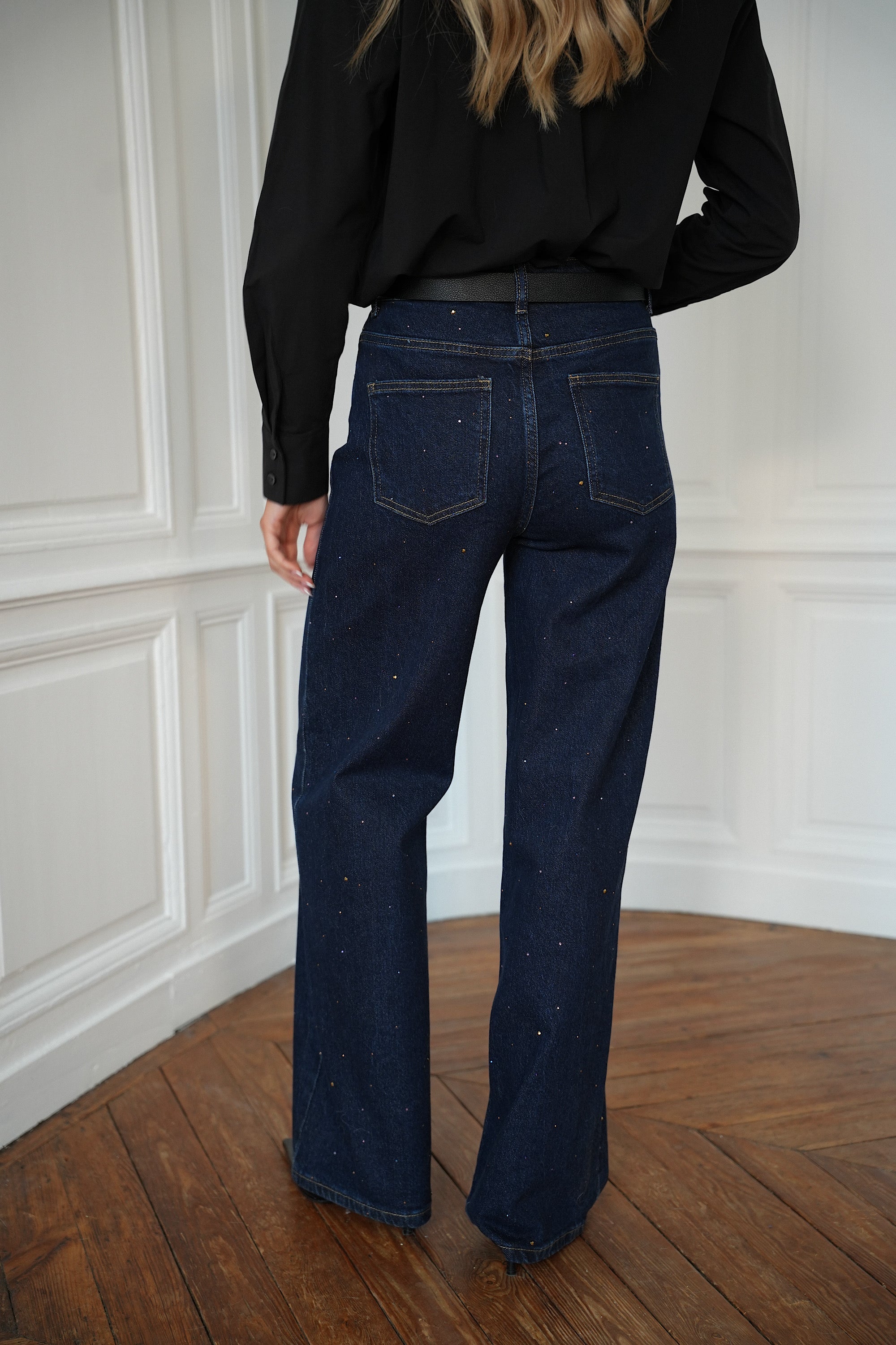 Stef bleu - Jean à strass