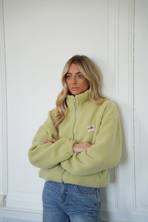 Lydie vert anis - Veste polaire