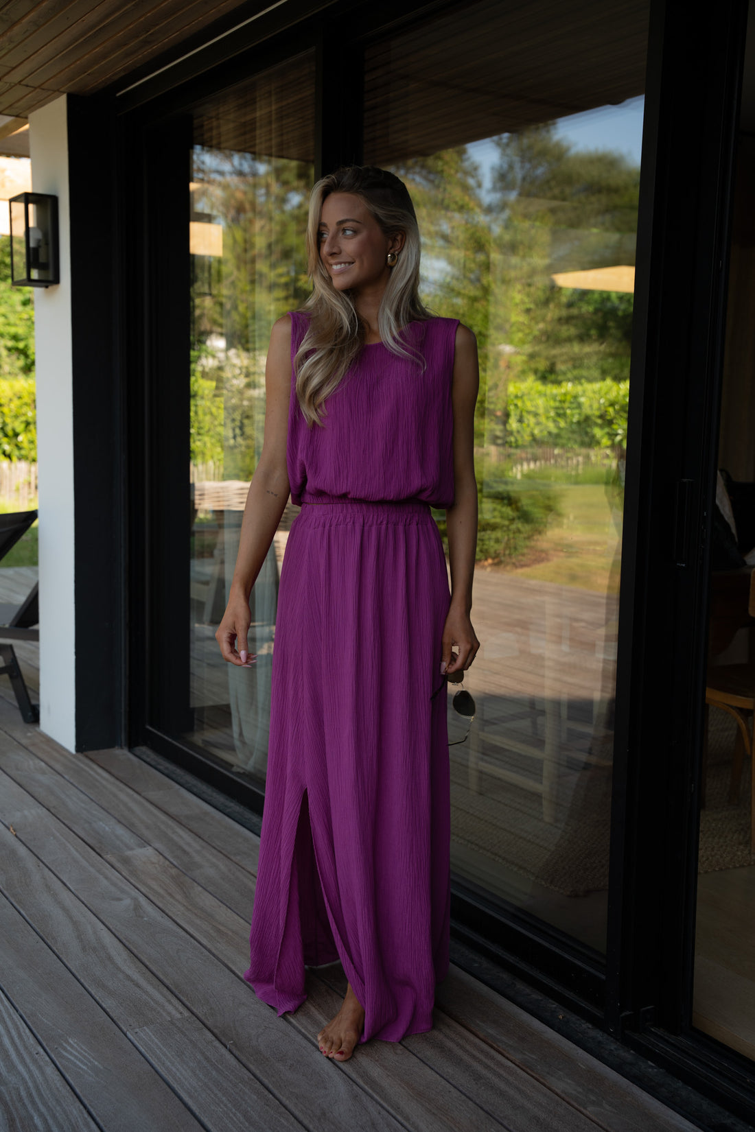 Elize prune - Ensemble jupe/top