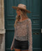 Tango taupe - Blouse à sequins