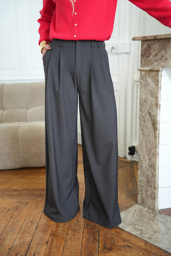 Fiona gris - Pantalon droit