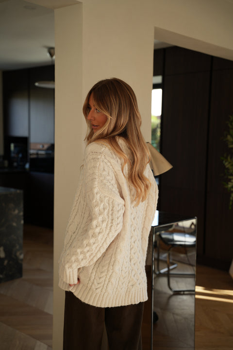 Lanna crème - Pull oversize