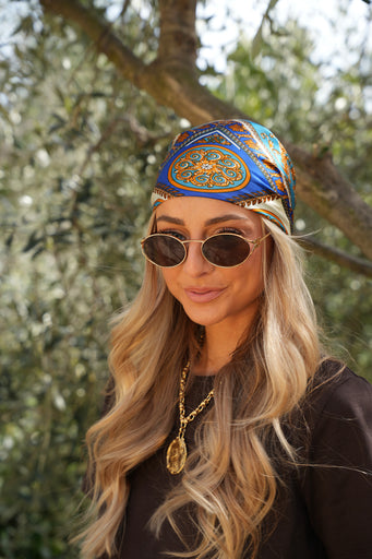 Serena bleu - Foulard imprimé