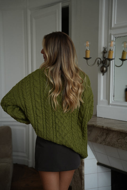Lanna vert - Pull oversize