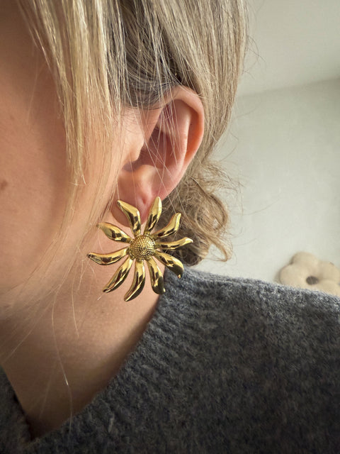 Sundi dorées - Boucles d’oreilles acier