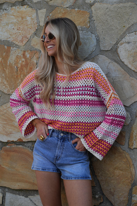 Roy coloré - Blouse en crochet